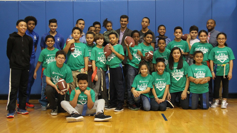 Community Sports League Players Give Back by Leading Clinic at Recess Enhancement Program School
