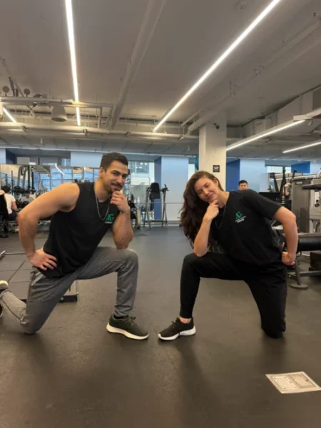 AG Fitness personal trainers pose after completing a workout from their Buddy Training program.